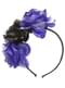 Serre-tête fleurs violettes et noires adulte