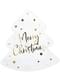 20 Merry Christmas tre-formet servietter (16 x 16.5 cm)