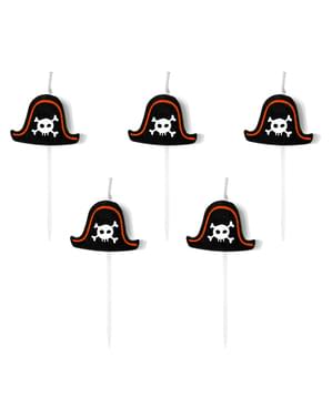 5 stearinlys til piratfest - Pirates Party