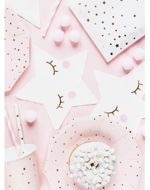 20 stjerneformede servietter - Unicorn Collection