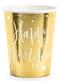 6 Happy New Year's Eve gouden glazen - Jolly New Year