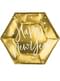 6 Happy New Year's Eve gouden borden (20 cm) - Jolly New Year