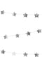 Garland with silver stars (3.6 m)