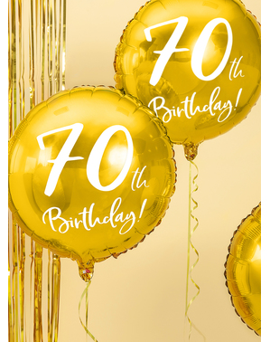 70th Birthday Luftballon gold (45 cm)