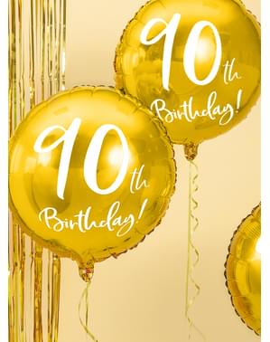 Globo 90 th Birthday dorado (45 cm)