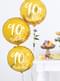 Златист балон с надпис „90th Birthday“ (45 cm)