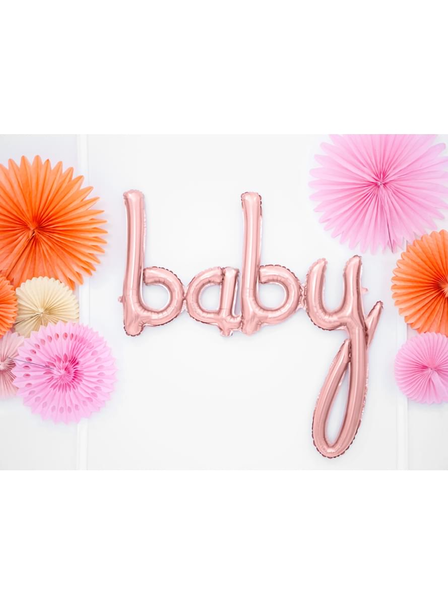 Baby balonek růžové zlato (75 cm) - Baby Shower Party