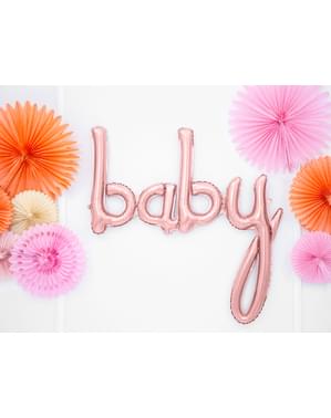 Globo Baby rosa oro (75 cm) - Baby Shower Party