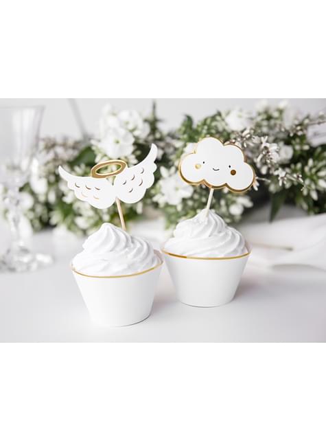 6 dekorácií s mrakmi a anjelmi - deň krstu