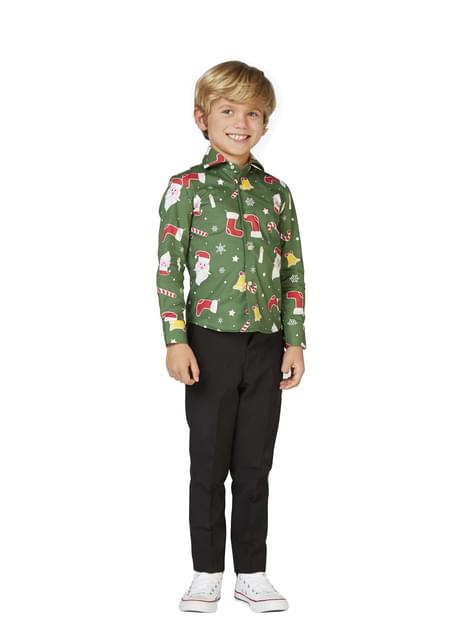 Camisa de Pai Natal Opposuits para menino