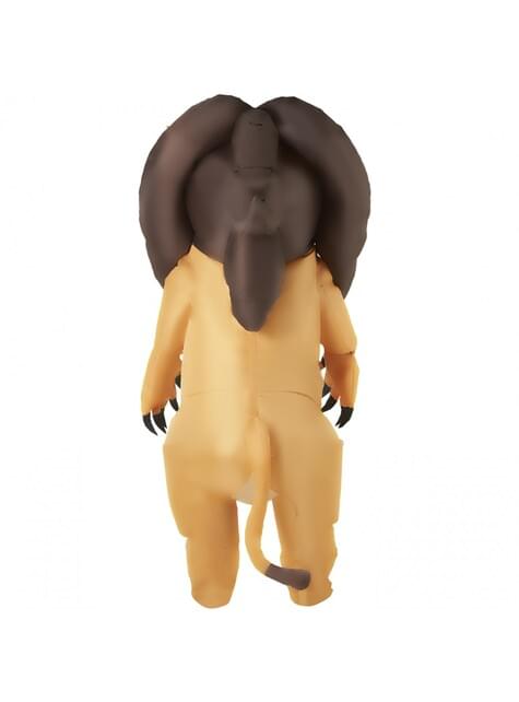 Maskeraddräkt lejon uppblåsbar för vuxen