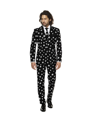 Costum barbați Negru cu stele 