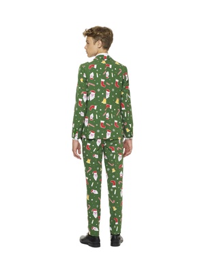 ティーンエイジャーのためのグリーン・クリスマス「Santababe」スーツ - Opposuits