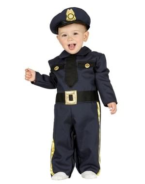 Polizisten Kostüm blau für Babys