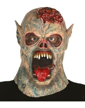 Maske Monster mit Würmern aus Latex für Erwachsene