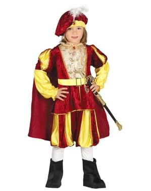 Baroque og glæsilegur Prince Costume fyrir barn
