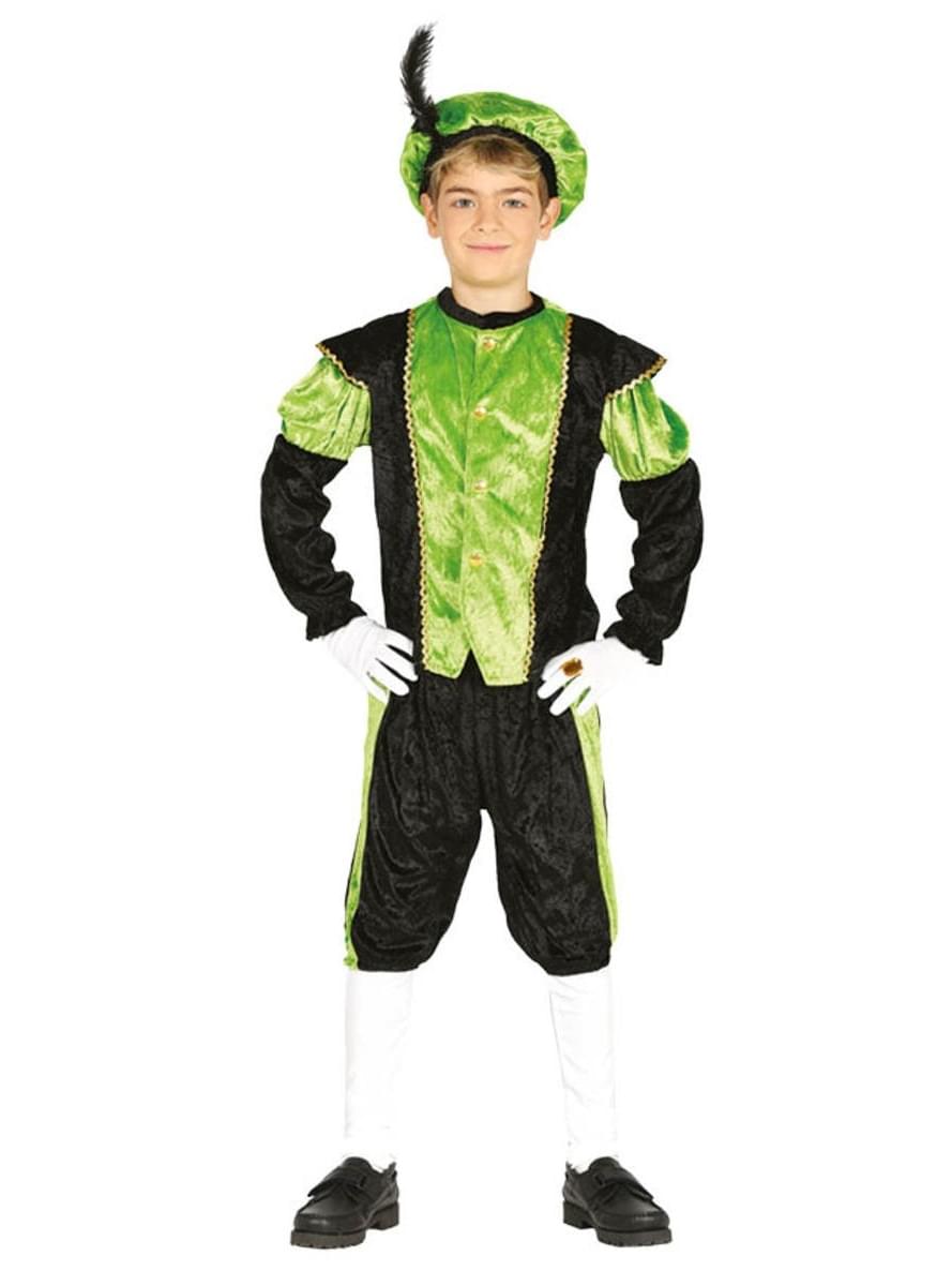 Costume da aiutante di San Nicola verde infantile