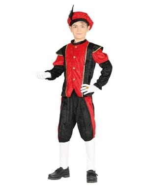 Disfraz de Pedro ayudante de San Nicolás rojo para niño