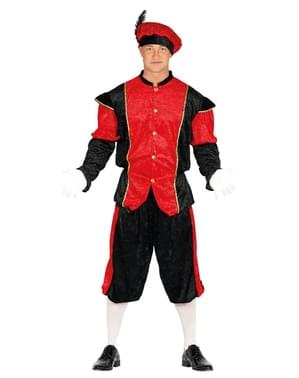 Schwarzer Peter Piet Nikolaushelfer rotes Kostüm für Herren