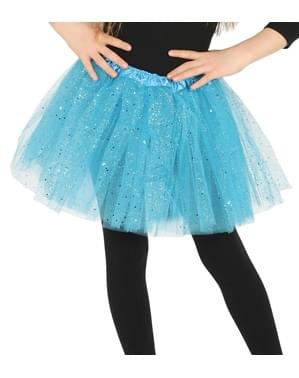 Tutu glitter biru untuk anak-anak