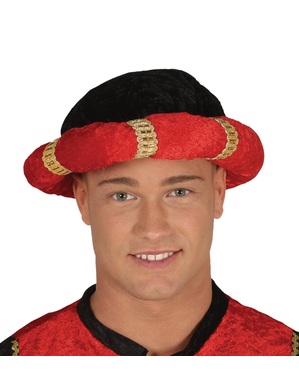 Crveni slamnati turban za odrasle