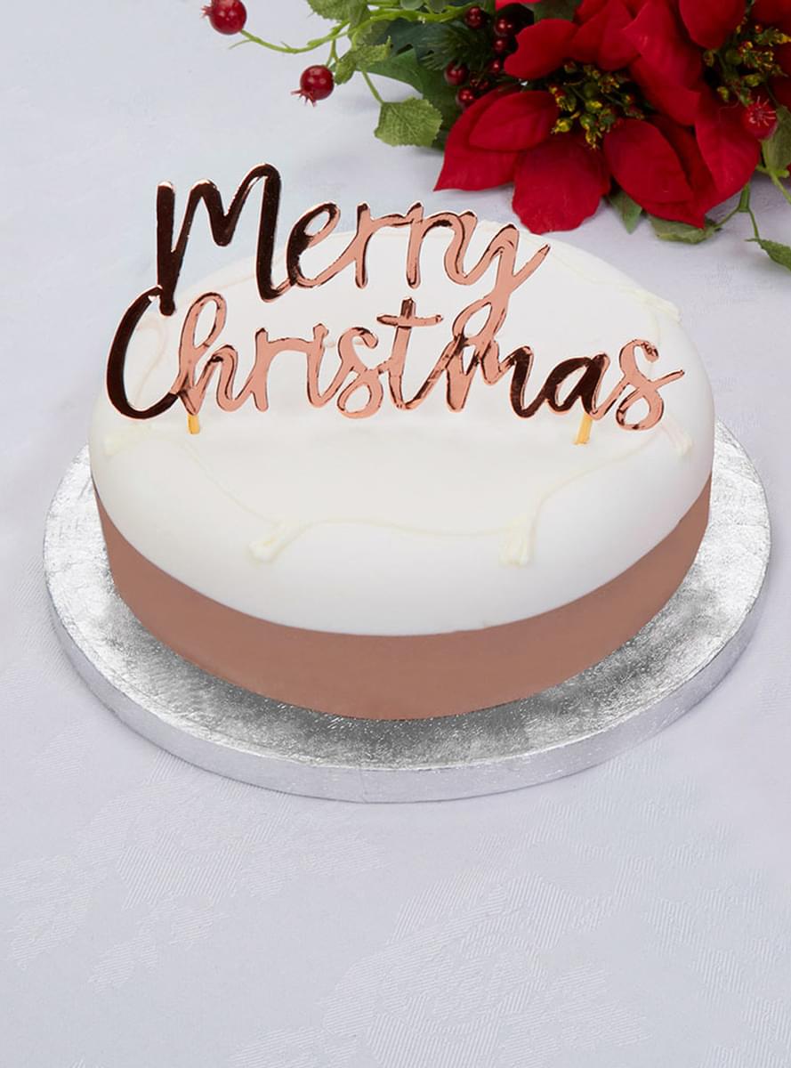 Merry Christmas Cupcake Förmchen roségold - Pink Christmas