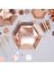 8 Merry Christmas hexagonal plates in rose gold (27 cm) - Pink Christmas