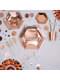 8 assiettes hexagonales Merry Christmas rose gold (27 cm) - Pink Christmas