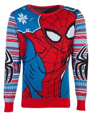 Spiderman jumper jultema för vuxen unisex - Marvel