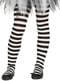 Collants sorcière rayures noires et blanches fille