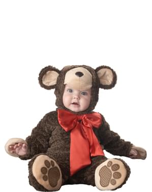 Detský kostým plyšovž medvedík s mašličkou