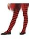 Collants sorcière rayures noires et rouges fille