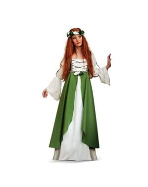 Costum medieval Clarisa verde