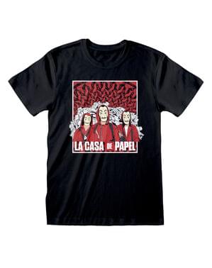 Camiseta La Casa de Papel crna za odrasle