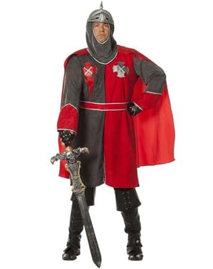 Costume da cavaliere del Re Artù grigio per uomo