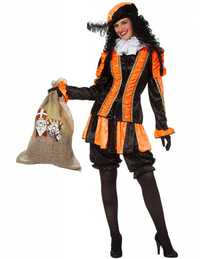 Kostum pembantu jeruk Peter Saint Nicholas untuk wanita