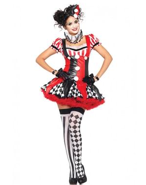 Déguisement de clown arlequin pour femme