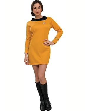 Classic Gouden Star Trek kostuum voor vrouw