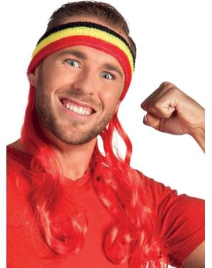 Belgien Sportler Kopfband mit Haar dreifarbig