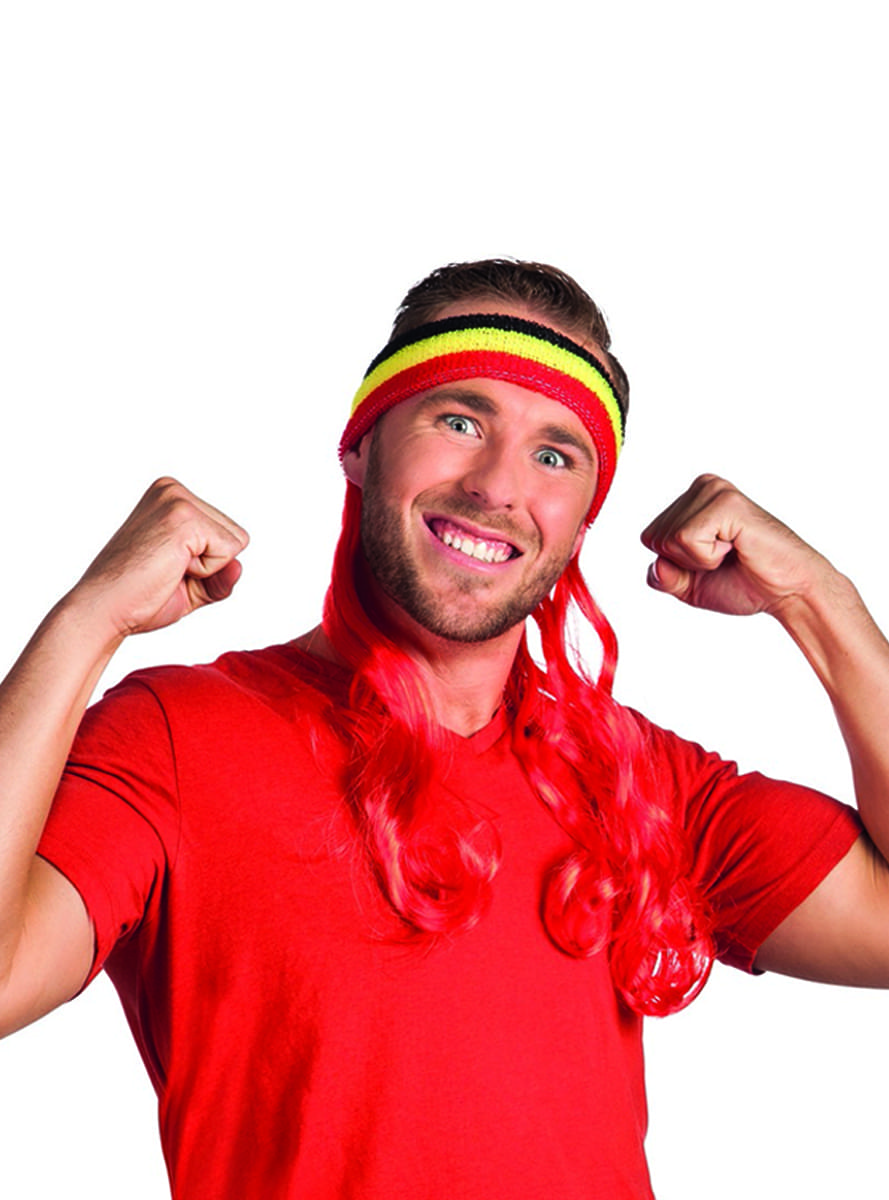 Cinta deportista con pelo tricolor Bélgica