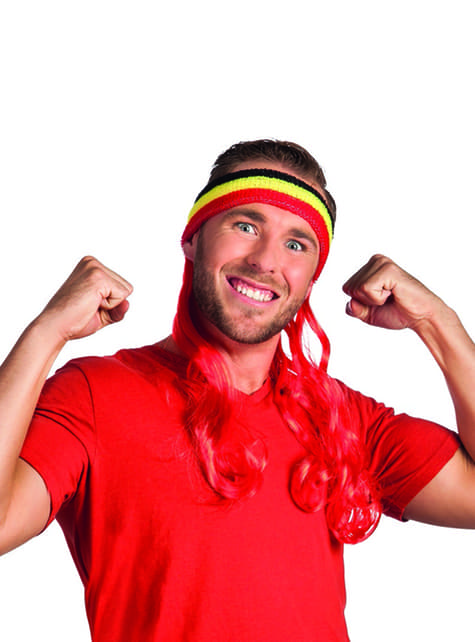 Športový potný pásik s trikolornými belgickými vlasmi