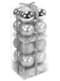 16 silver christmas baubles and garland