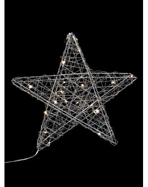Étoile de noël 20 lumière argentée
