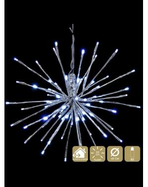 Estrela de luz branca de pendurar para o Natal