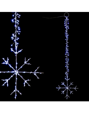 雪の結晶型の吊るしライト