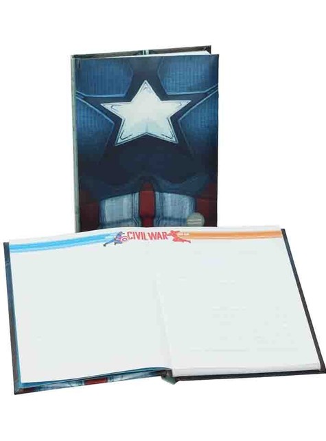 Libreta de Capitán América: Civil War con luz