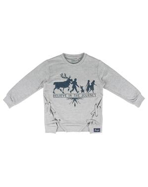 Pull La Reine des Neiges 2 gris fille - Disney