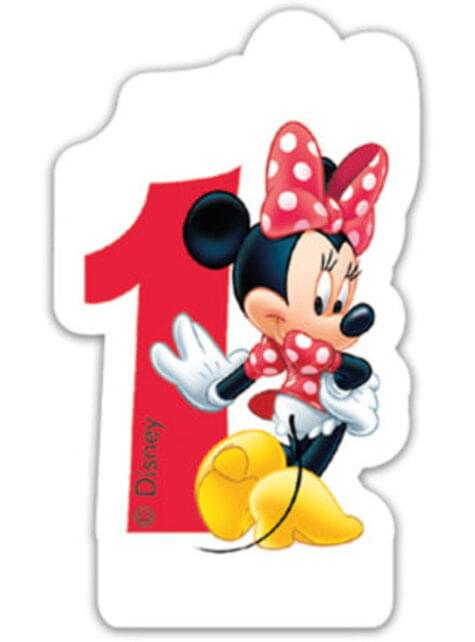 Minnie Mouse Number 1 Candle For Parties And Birthdays Funidelia