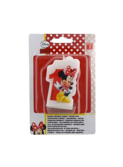 Minnie Mouse Number 1 Candle For Parties And Birthdays Funidelia