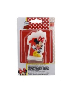 Vela número 1 Disney Minnie Mouse